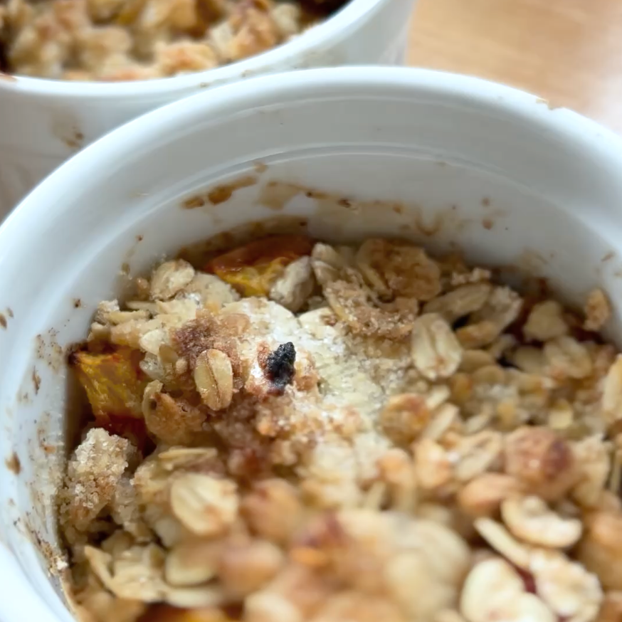 Almond Saffron Peach Crisps