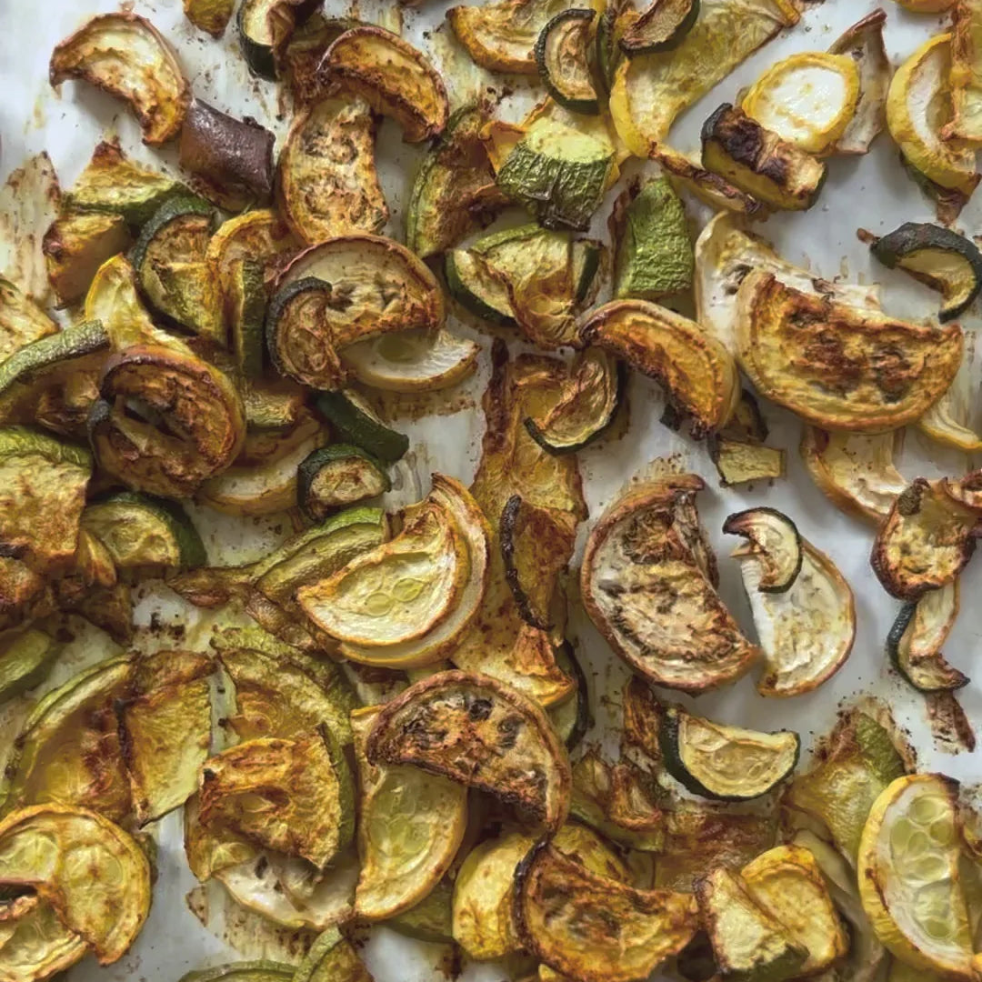 Roasted Curried Zucchini Recipe by Satya Blends